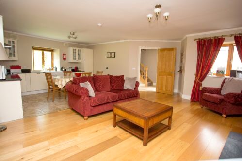 Kitchen dining room and living room   at Decoy Country Cottages